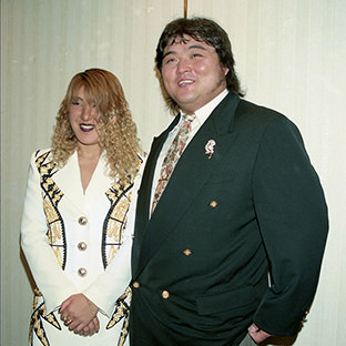 橋本真也(右)と北斗晶