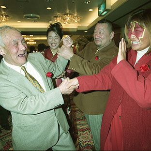 楽しげな（左）から元巨人・千葉茂、浜口京子、アニマル浜口、井上京子