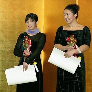右から浜口京子、篠村敦子、池田美憂