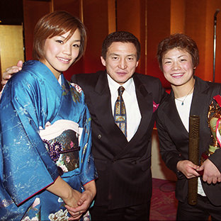 レスリング山本、富山英明監督、坂本