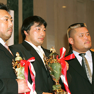 (左から)川田利明、小橋建太、天山広吉