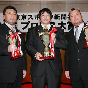 (左から)川田利明、小橋建太、天山広吉