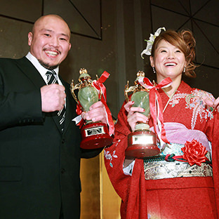 岡林裕二(左)と高橋奈苗