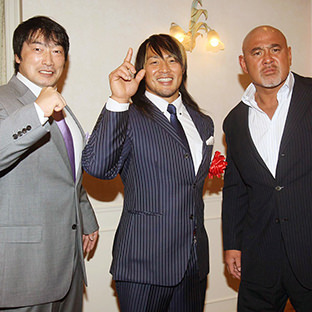 (左から)小橋建太、棚橋弘至、武藤敬司