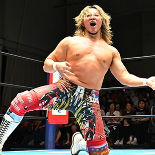 エアギターを披露する棚橋弘至